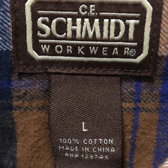 C.E. Schmidt workwear, durable brushed flannel NWOT - Picture 8 of 9
